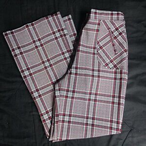 Deadstock Vintage K-Mart Mod Plaid Polyester Pants Flared